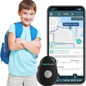 AngelSense Personal GPS Tracker for Kids, Teen, Autism, Special Needs, Elderly, Dementia - 2-Way Auto-Answer Speakerphone & SOS Button - School Bus Tracking - Subscription Required