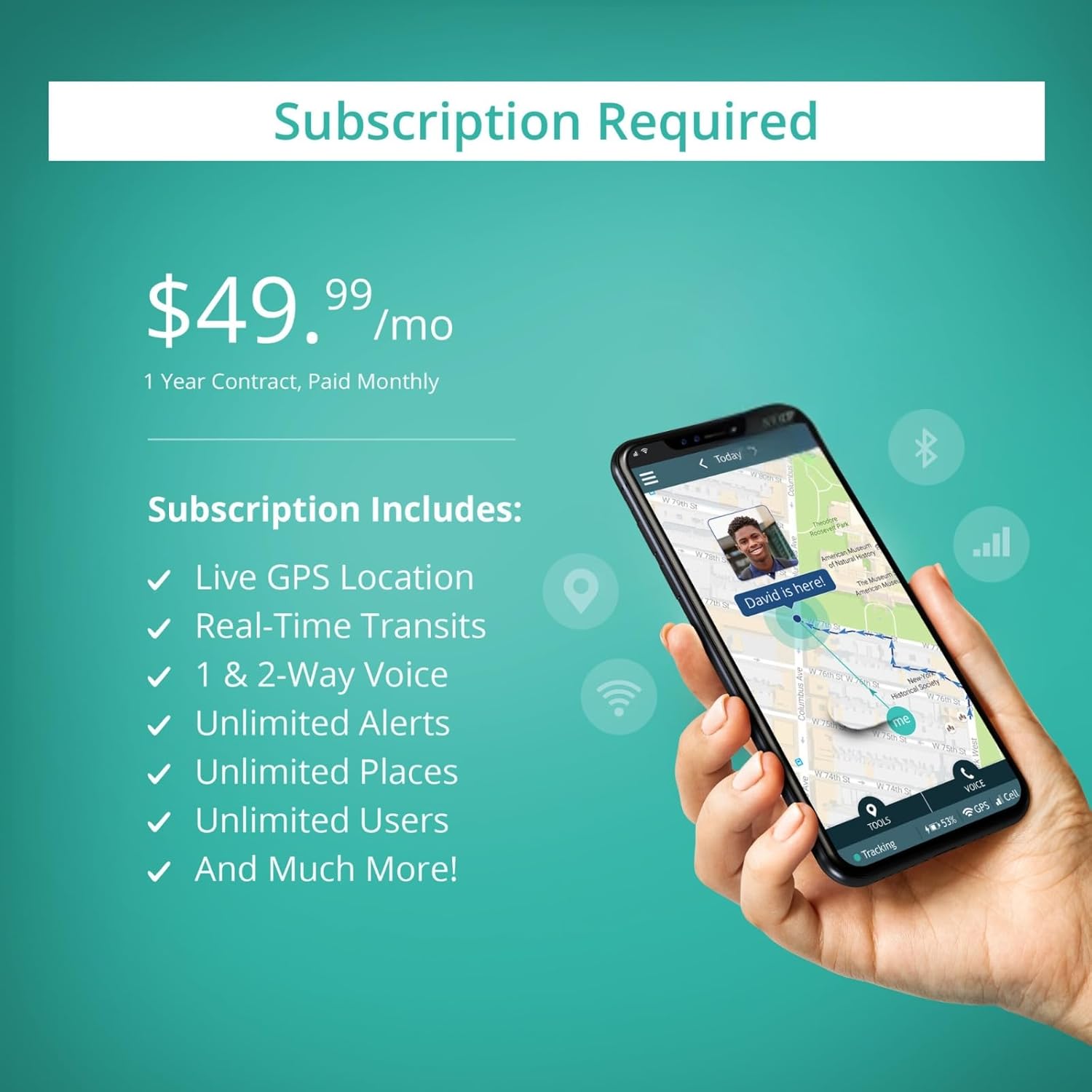 AngelSense Personal GPS Tracker for Kids, Teen, Autism, Special Needs, Elderly, Dementia - 2-Way Auto-Answer Speakerphone & SOS Button - School Bus Tracking - Subscription Required - Image 2