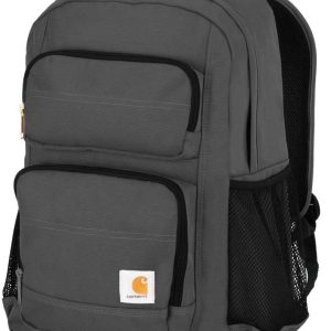 Carhartt 27L Single-Compartment Backpack, Durable Pack with Laptop Sleeve and Duravax Abrasion Resistant Base, Black, One Size