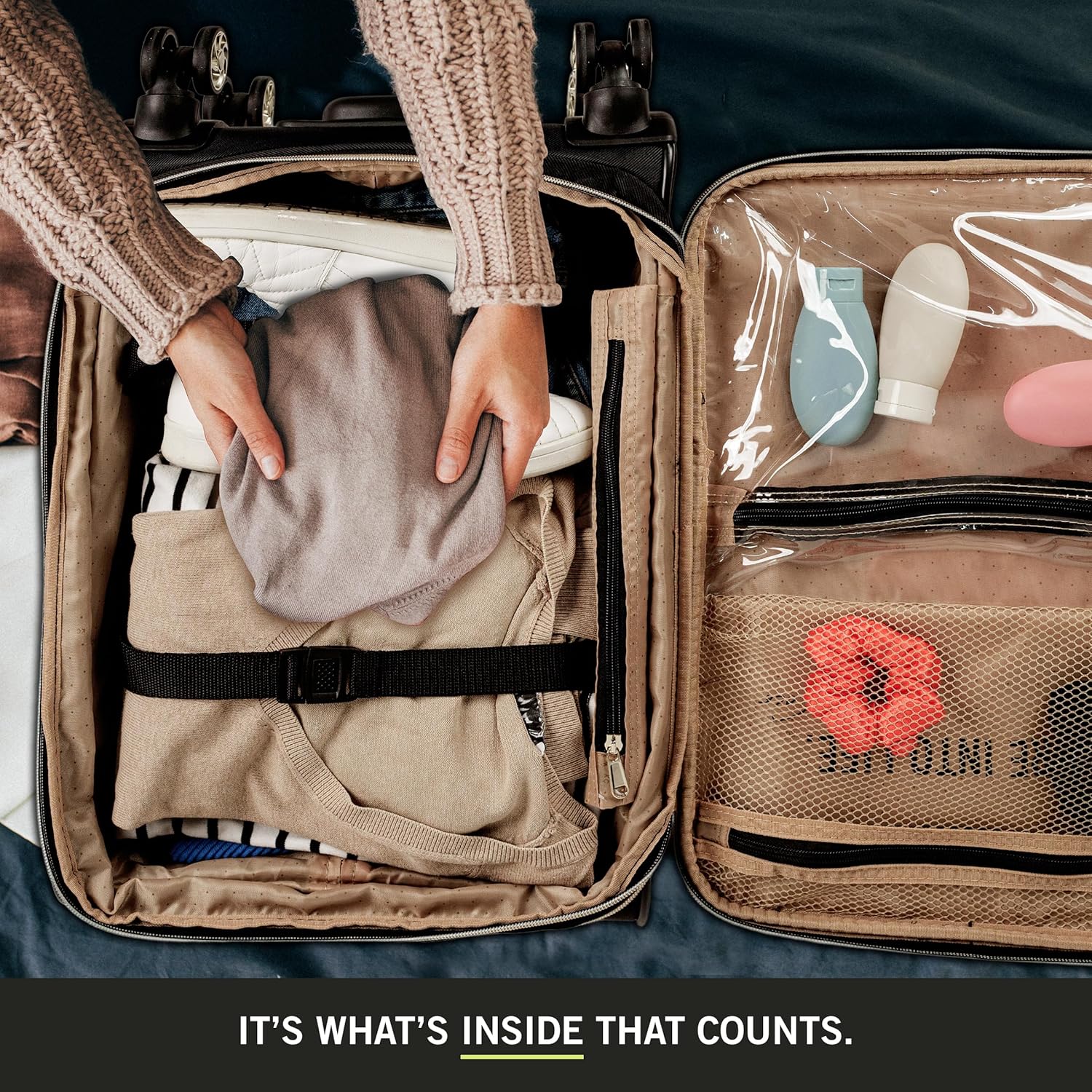 Kenneth Cole REACTION Chelsea Chevron Quilted Luggage, Black, 24-Inch Checked - Image 6